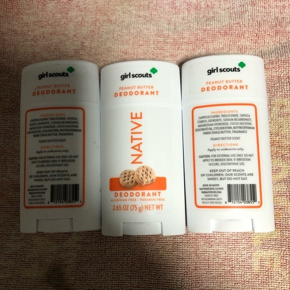 3 Native x Girl Scouts Peanut Butter Deodorant - Limited Edition - New Sealed - Picture 2 of 3